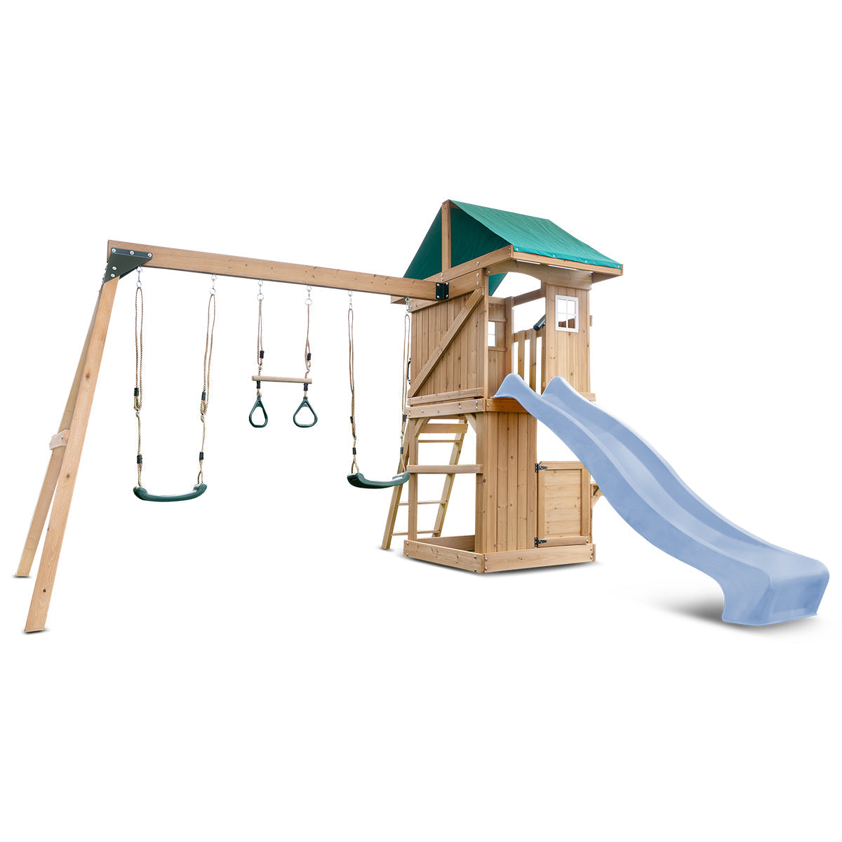 Lifespan Kids Montrose Swing Set & Play Centre with 2.2m Slide Pastel Blue
