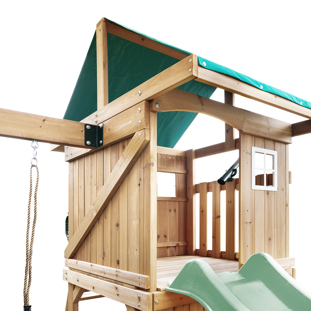 Lifespan Kids Montrose Swing Set & Play Centre with 2.2m Slide Pastel Green