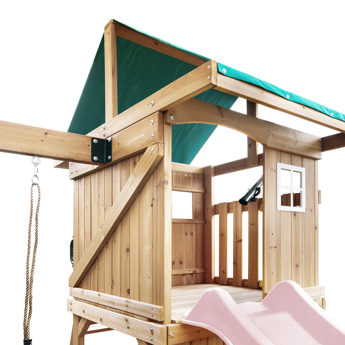 Lifespan Kids Montrose Swing Set & Play Centre with 2.2m Slide Pastel Pink