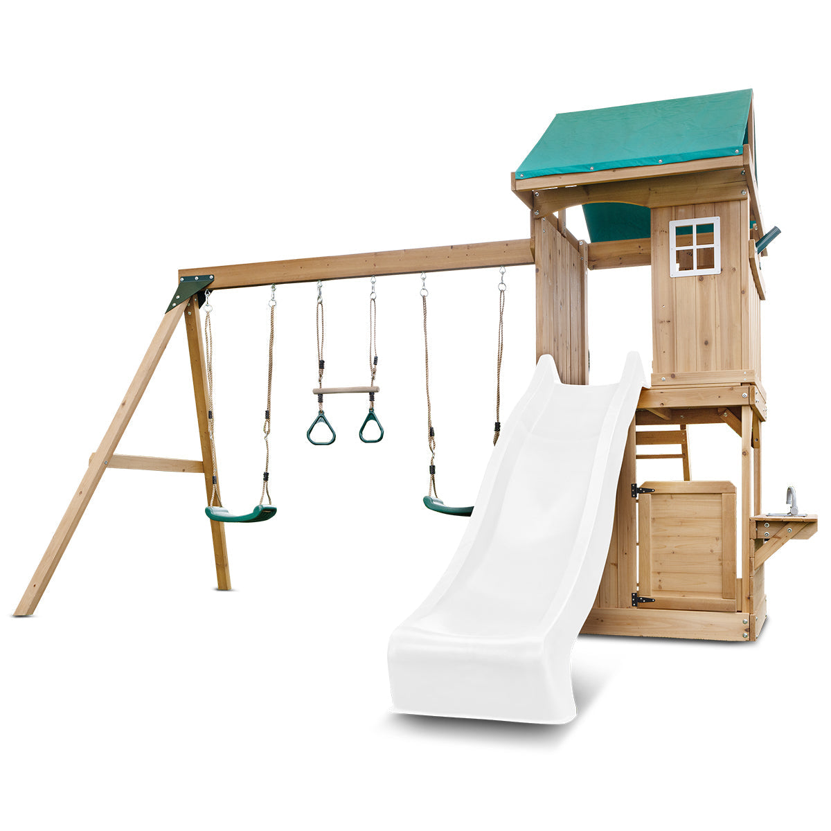 Lifespan Kids Montrose Swing Set & Play Centre with 2.2m Slide White