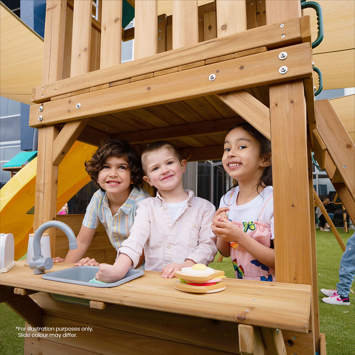 Lifespan Kids Montrose Swing Set & Play Centre with 2.2m Slide White