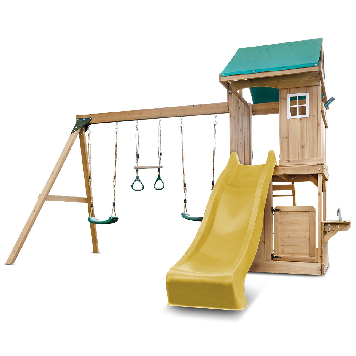 Lifespan Kids Montrose Swing Set & Play Centre with 2.2m Slide Yellow