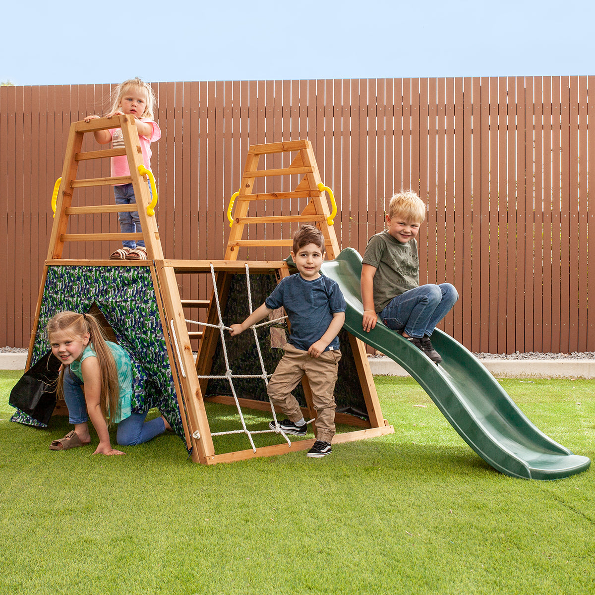 Cooper Kids Climbing Frame 1.8m Green Slide