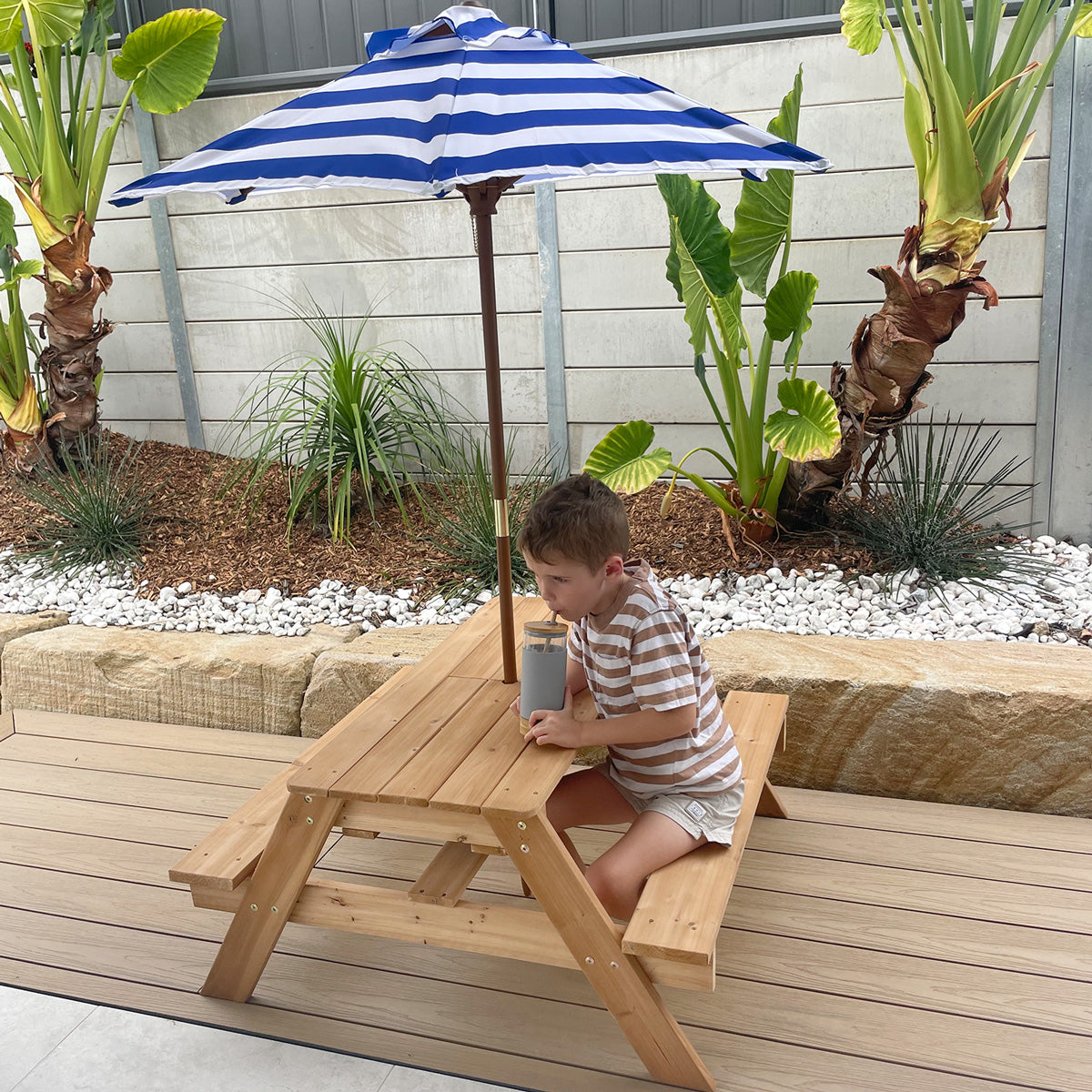 Sunrise Kids Sand & Water Play Table with Umbrella
