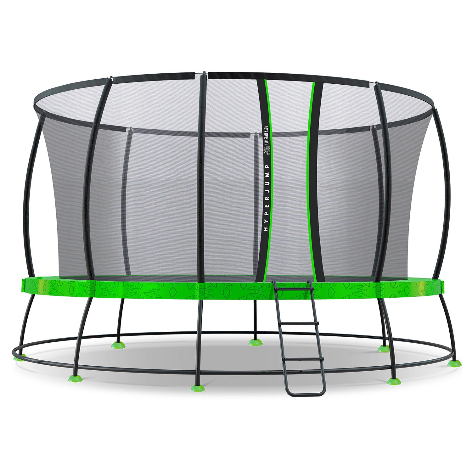 UV-Protected 14ft Spring Trampoline w/ Ladder, Netting - Lifespan Kids