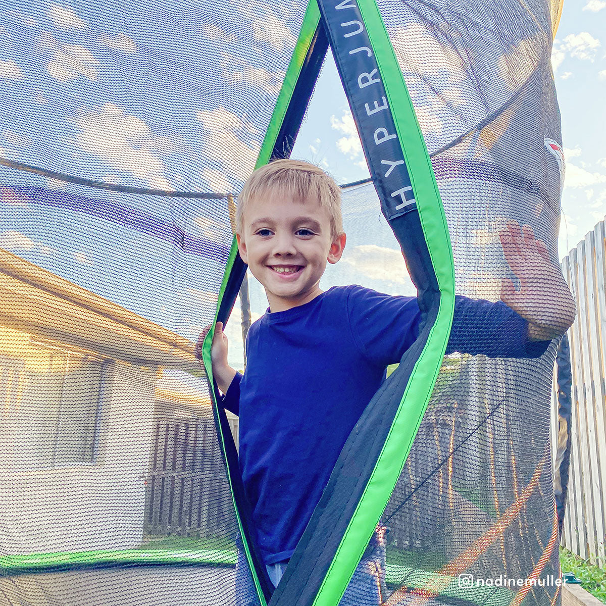 UV-Protected 14ft Spring Trampoline w/ Ladder, Netting - Lifespan Kids