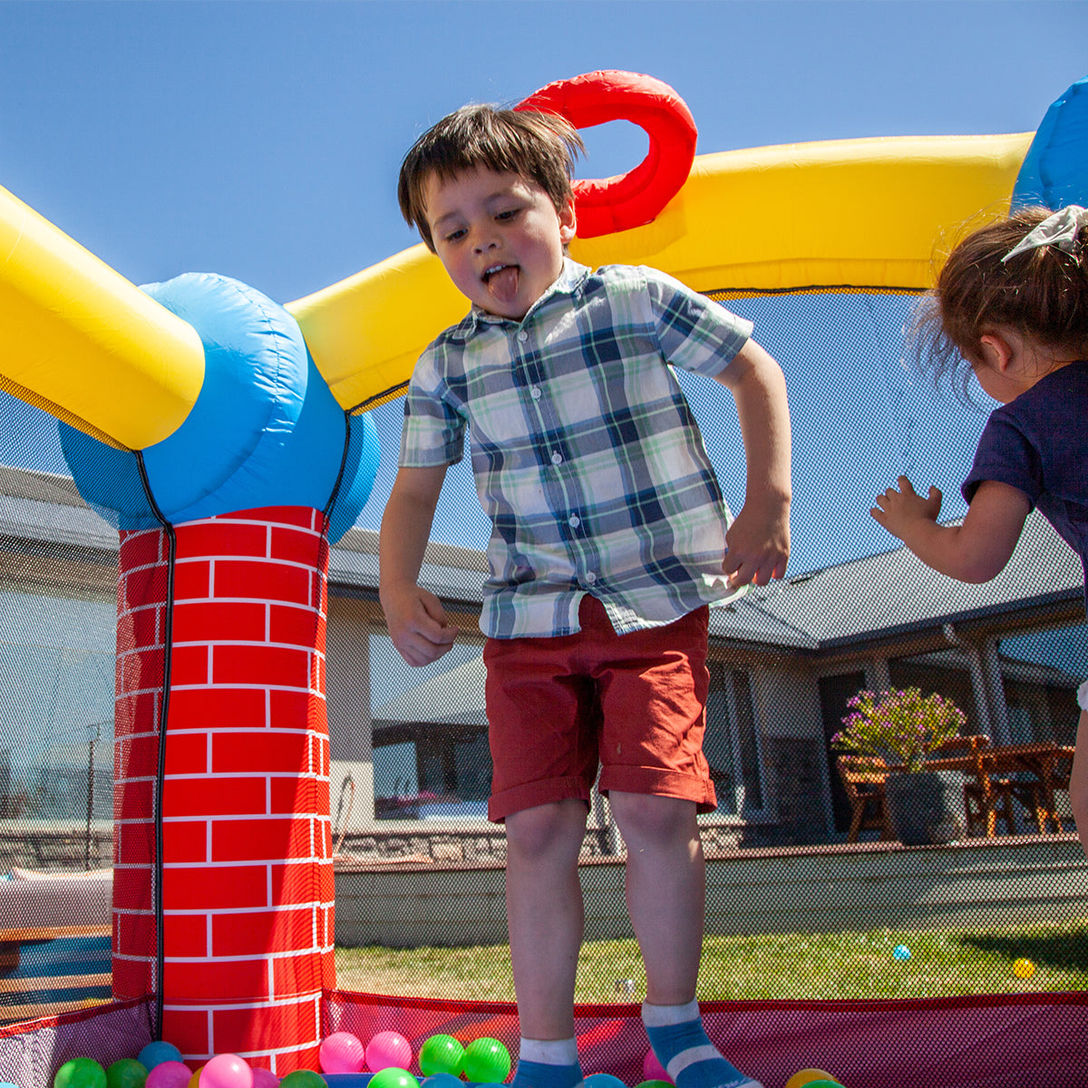 Durable Jumping Castle with Slide & Hoop - Lifespan Kids