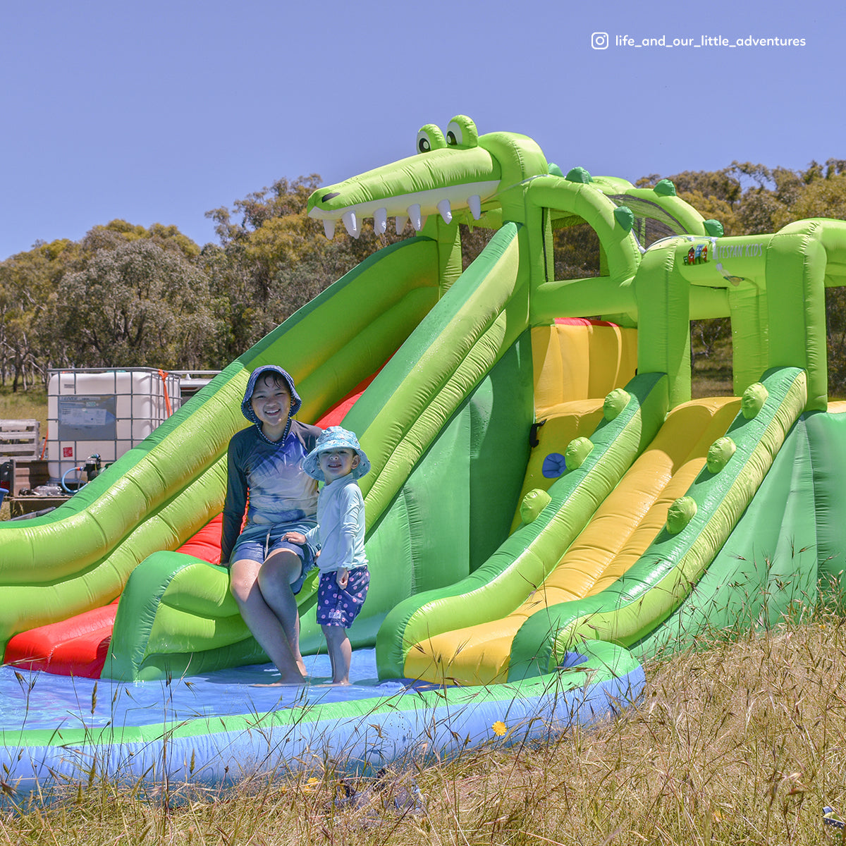 Crocadoo Kids Water Slide & Splash Park with Electric Air Pump