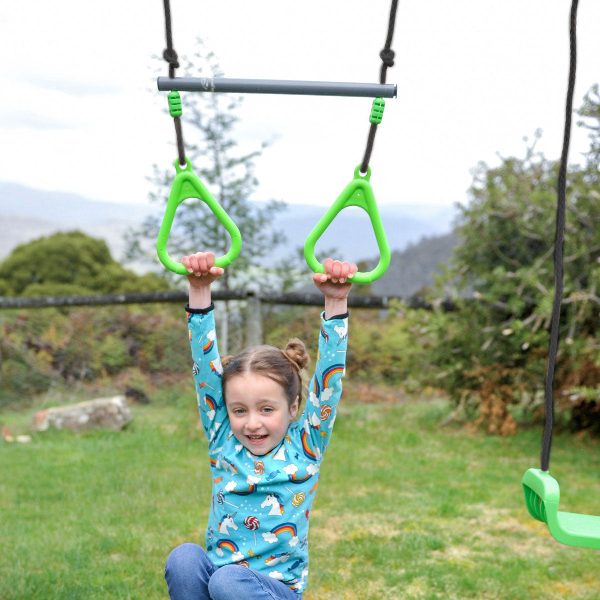 Lynx 4-Station Swing Set Kids Outdoor Play Galvanised Steel