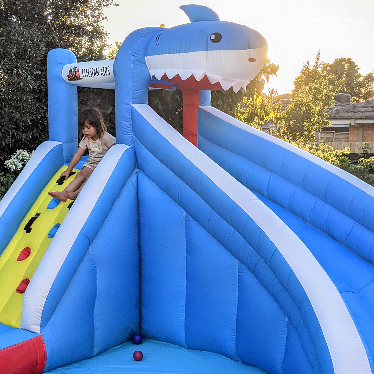 Sharky Inflatable Slide & Splash Water Park for Kids