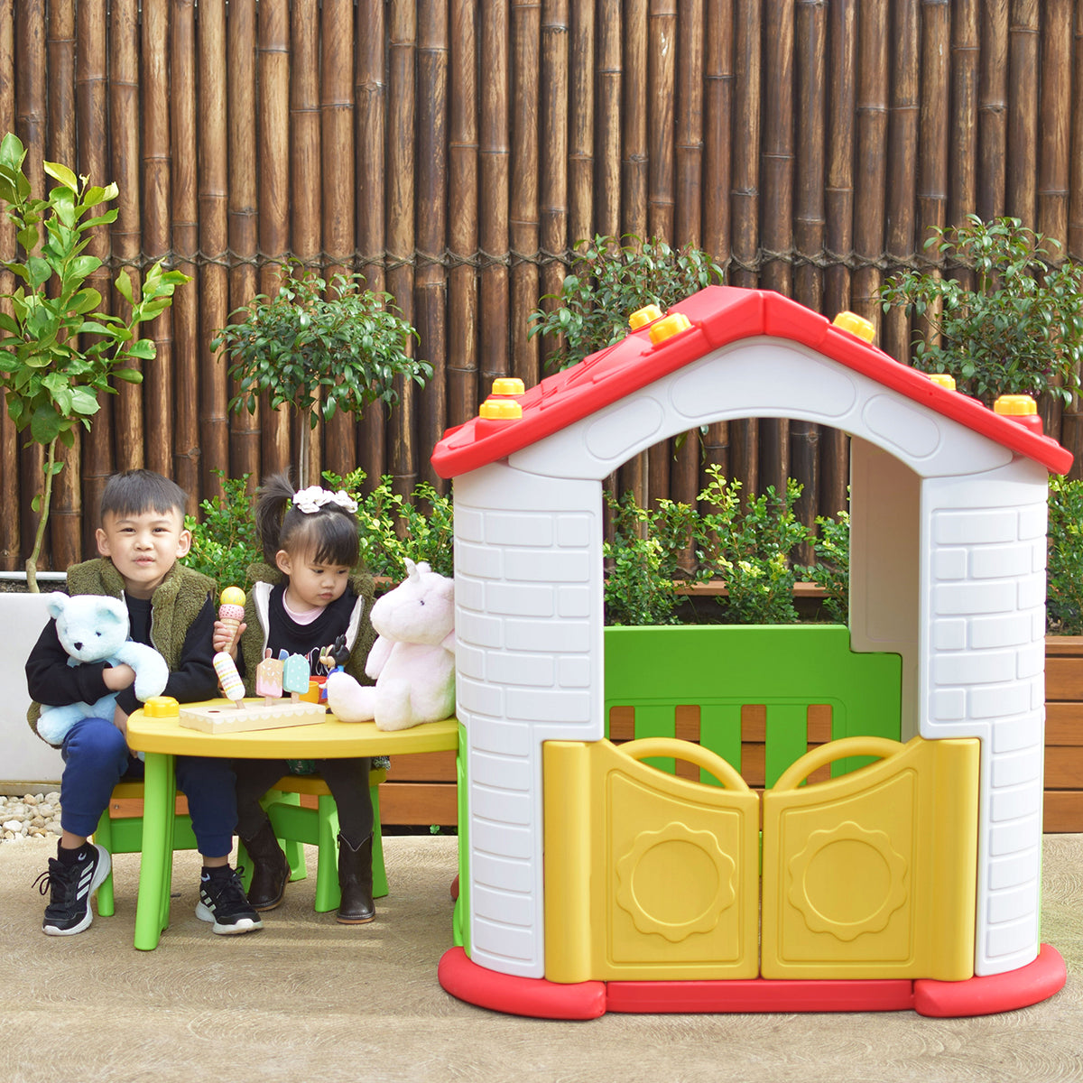 Wombat 2 Kids Playhouse Indoor Outdoor Colourful