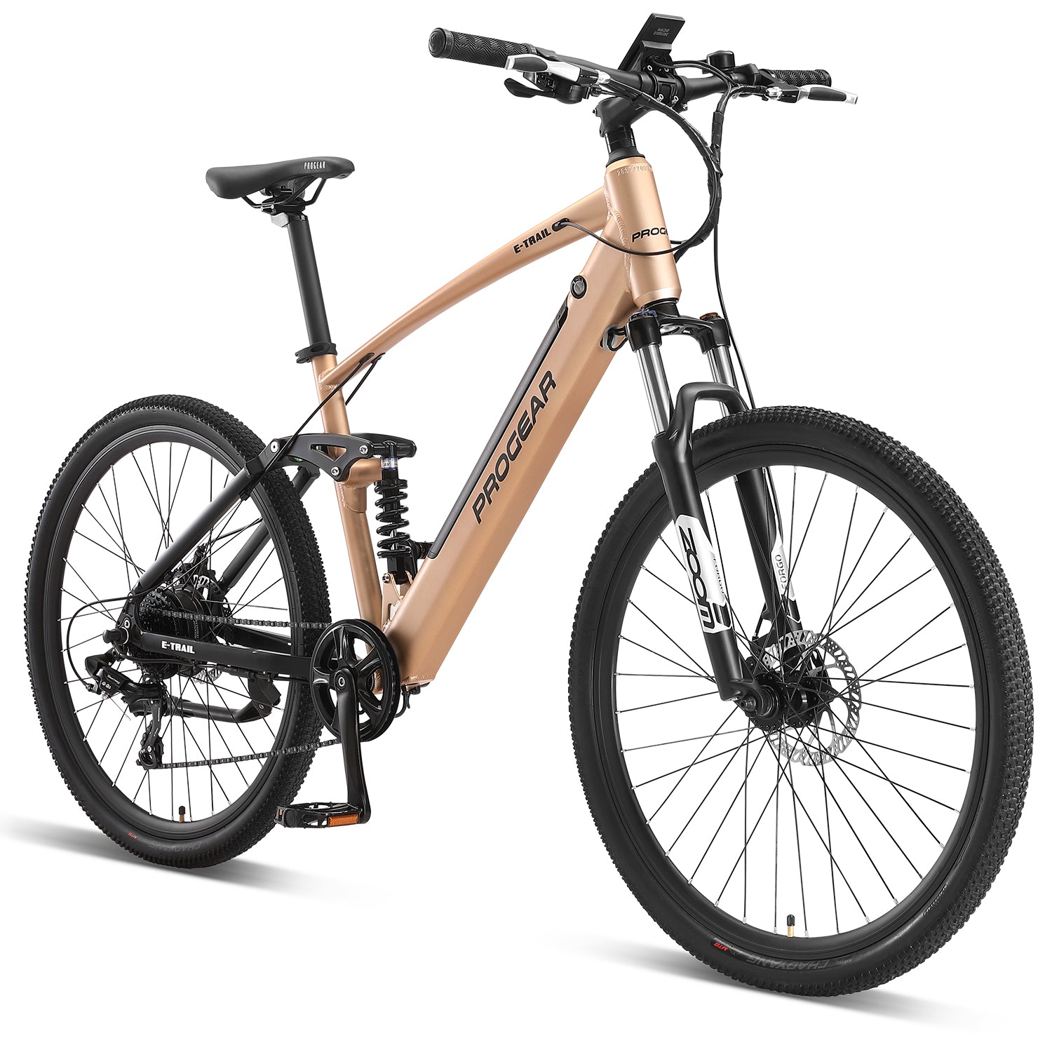 Dual Suspension E-Bike, Alloy Frame, 27.5" 8-Speed - Progear