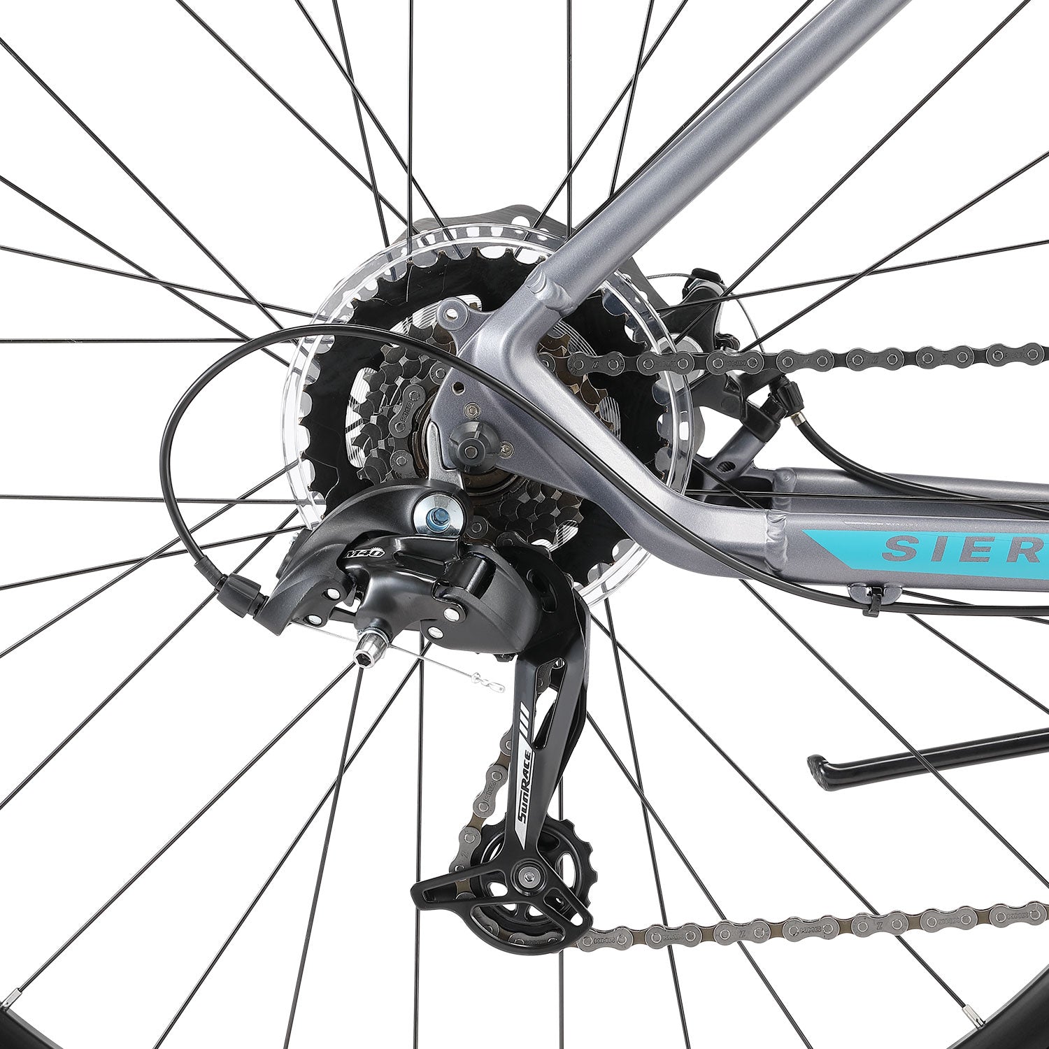 Lightweight Alloy Frame Hybrid Bike with Suspension Fork