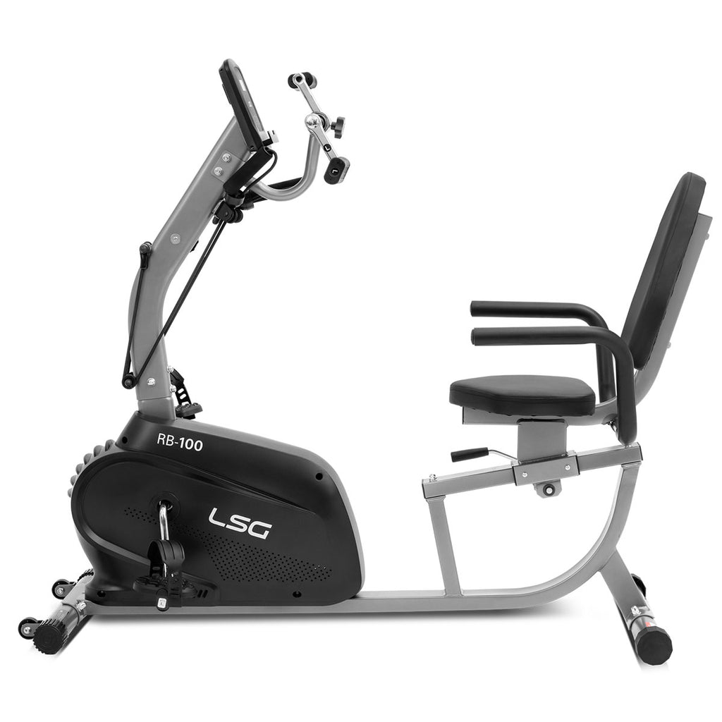 8-Levels Magnetic Recumbent Bike, LCD Screen, Belt Drive