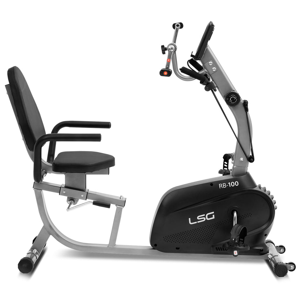 8-Levels Magnetic Recumbent Bike, LCD Screen, Belt Drive