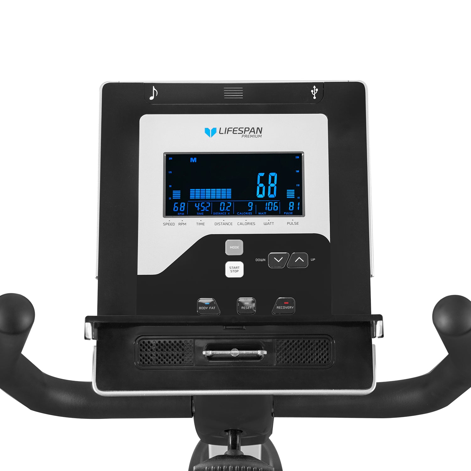 Ergonomic Recumbent Bike with 16 Levels & LCD Display Lifespan Fitness