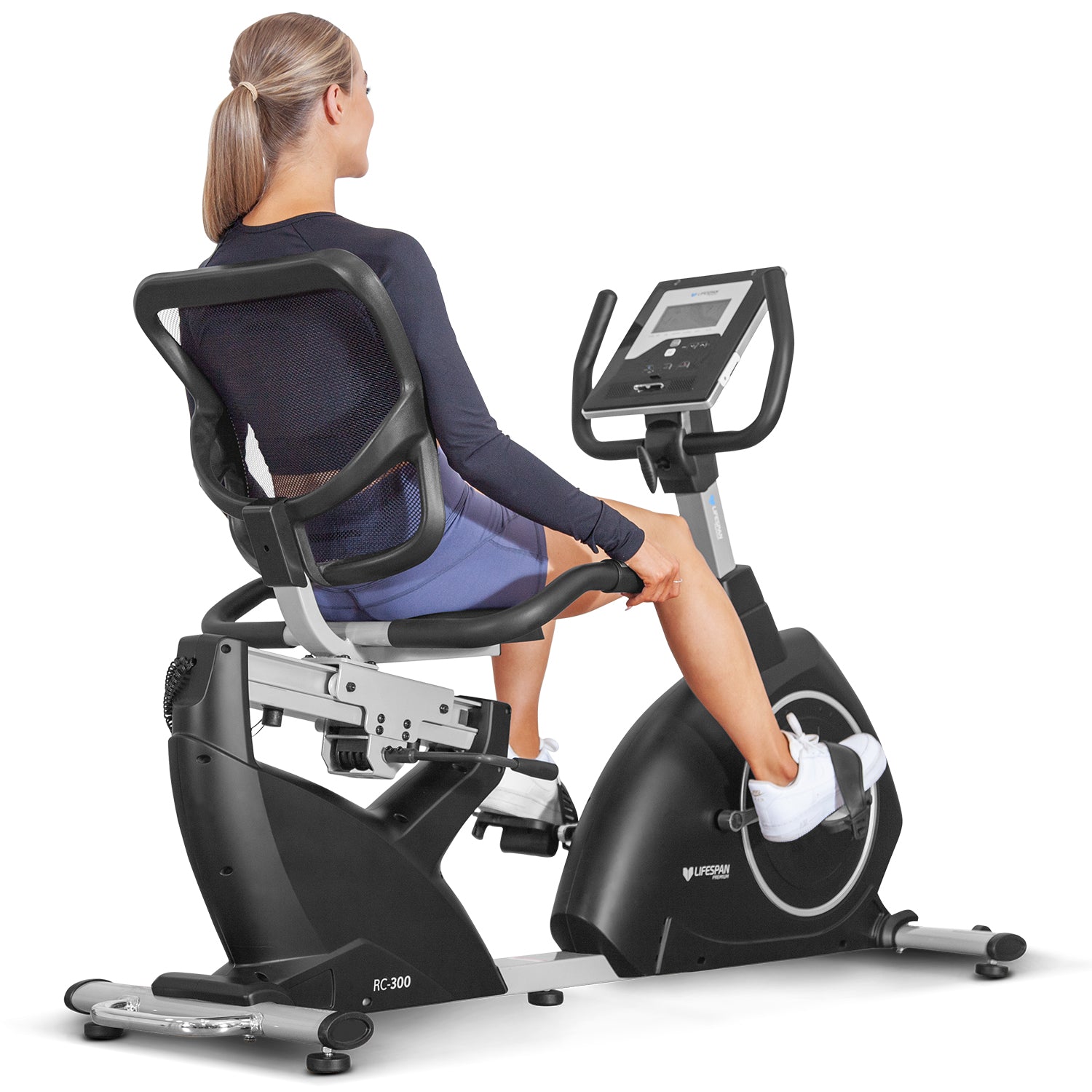 Ergonomic Recumbent Bike with 16 Levels & LCD Display Lifespan Fitness