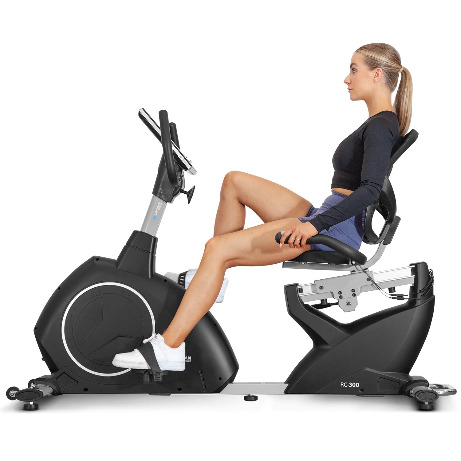 Ergonomic Recumbent Bike with 16 Levels & LCD Display Lifespan Fitness