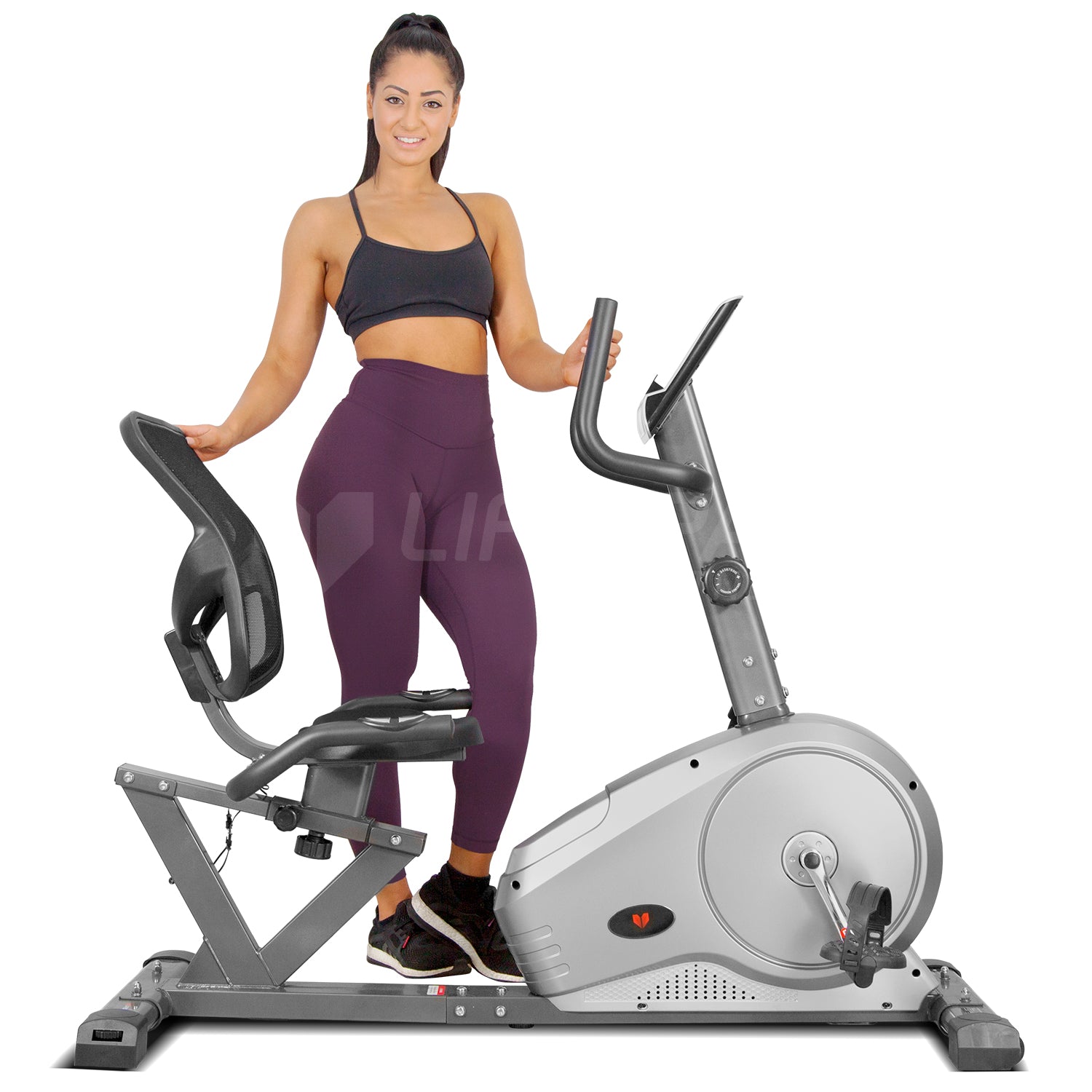 Ergonomic Recumbent Exercise Bike with LCD & 10 Levels - Lifespan Fitness RC-81