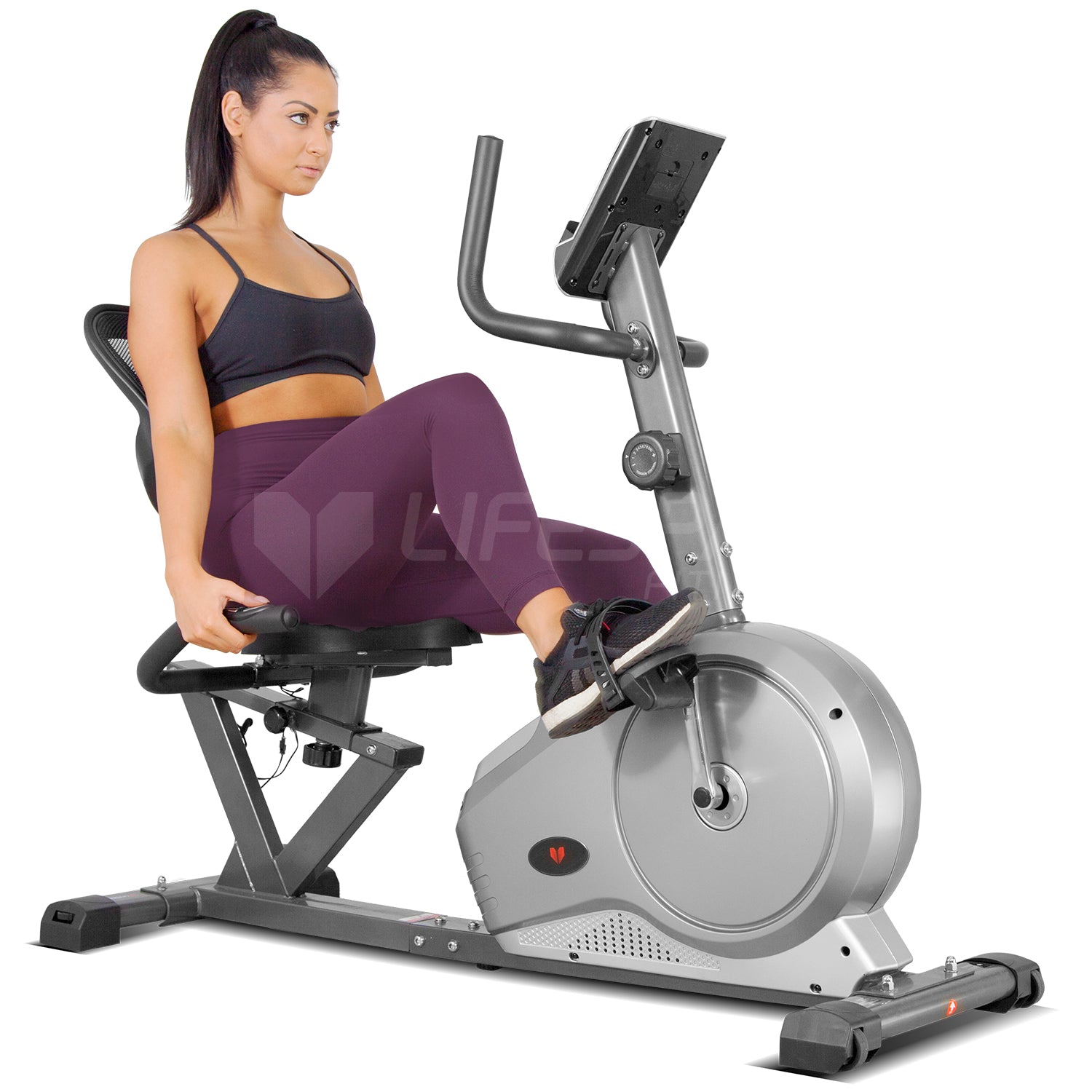 Ergonomic Recumbent Exercise Bike with LCD & 10 Levels - Lifespan Fitness RC-81