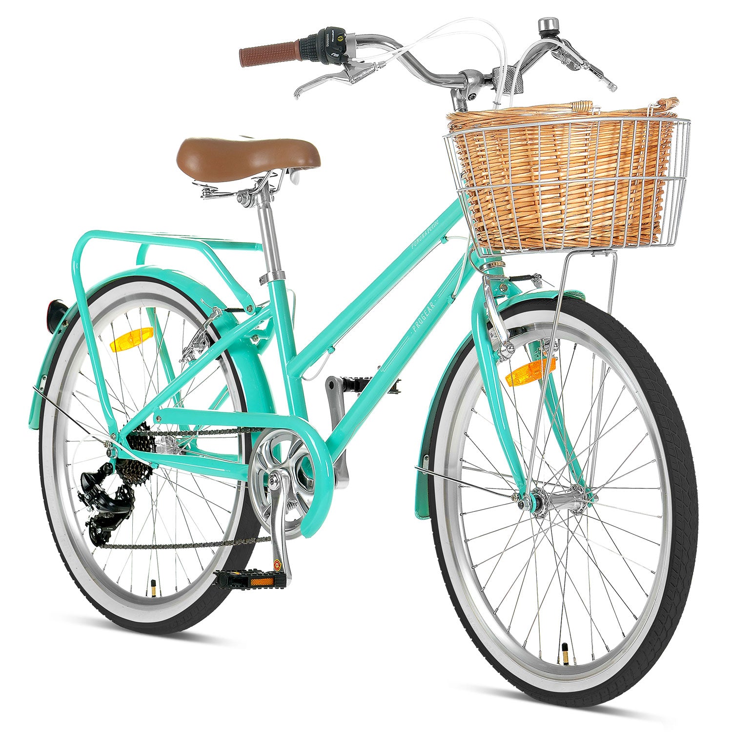 13" Mint Retro Ladies Bike 24" Wheels, 7-Speed, Basket