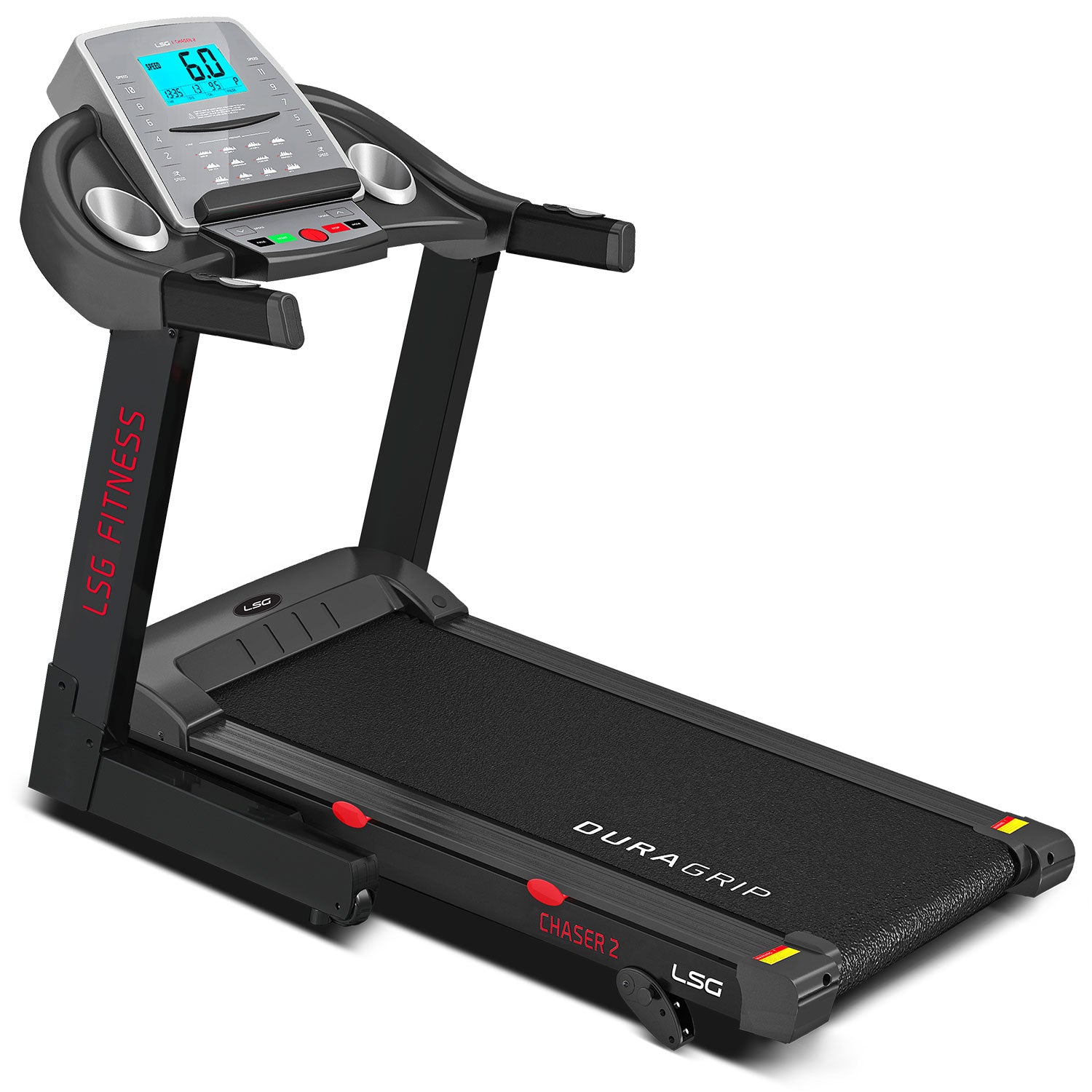 Slip-Resistant Treadmill, Manual Incline, LCD Display - LSG