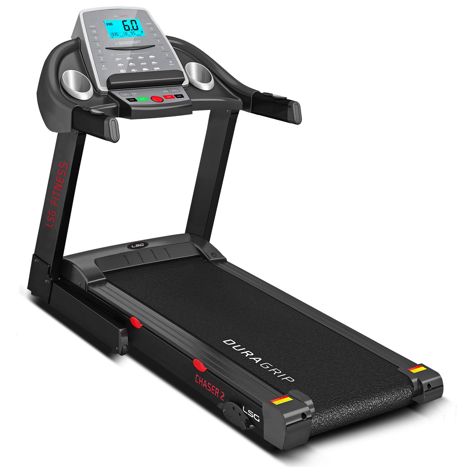 Slip-Resistant Treadmill, Manual Incline, LCD Display - LSG