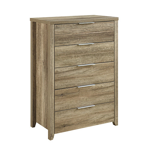 Natural Oak MDF Double Bedroom Suite Set with Smart Storage