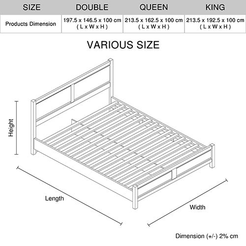 4 Piece Modern Double Bedroom Suite with Storage & Metal Handles