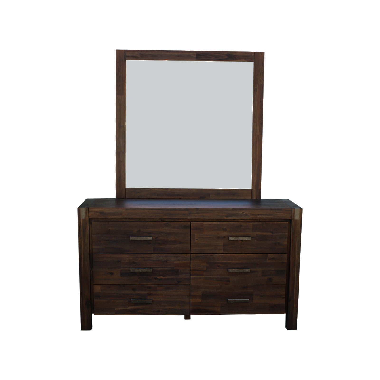 Solid Acacia Wood 4-Piece Bedroom Suite, Double Size, Nowra