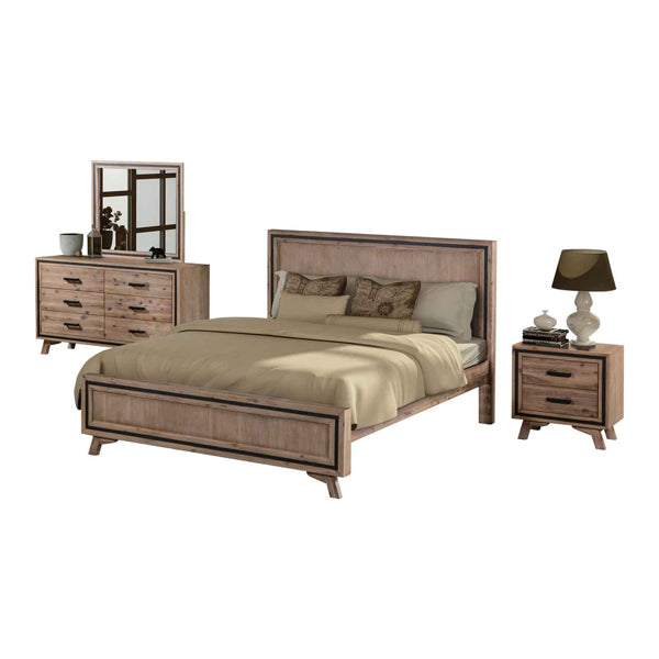 Durable 4-Piece Bedroom Suite in Acacia Wood, King Size