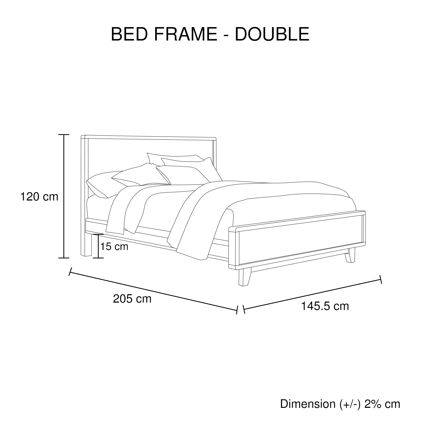 Solid Wood Antique Bedroom Suite, 4 Pieces - Double Size