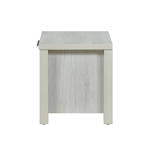 Sturdy MDF 2 Drawer Bedside Table with Metal Handles Furn House