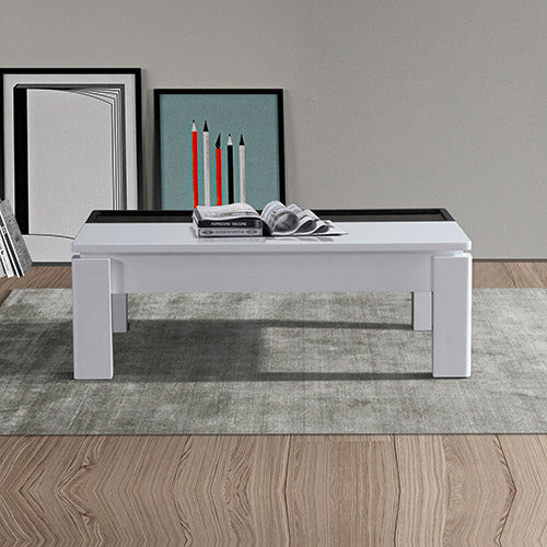 High Gloss Lift Up Top Coffee Table with Storage, MDF