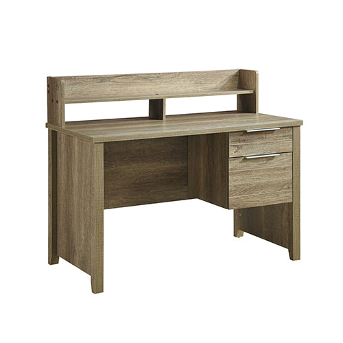 Strong Natural MDF Study Desk with Drawers and Shelves