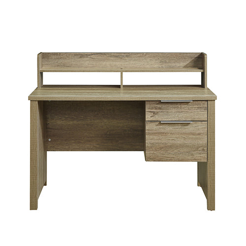 Strong Natural MDF Study Desk with Drawers and Shelves