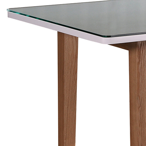 High Gloss Finish Dining Table, Sturdy Wooden Base