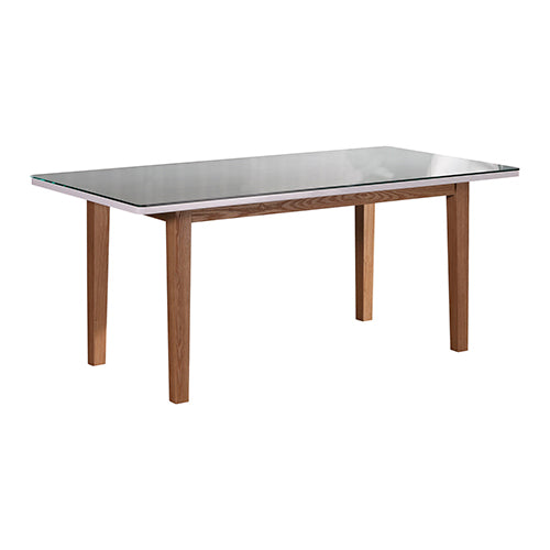 High Gloss Finish Dining Table, Sturdy Wooden Base