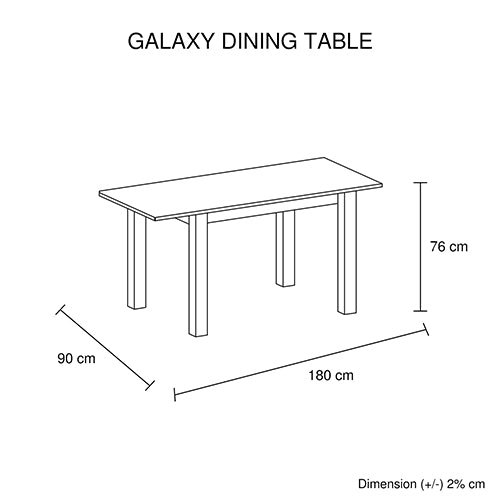 High Gloss Finish Dining Table, Sturdy Wooden Base