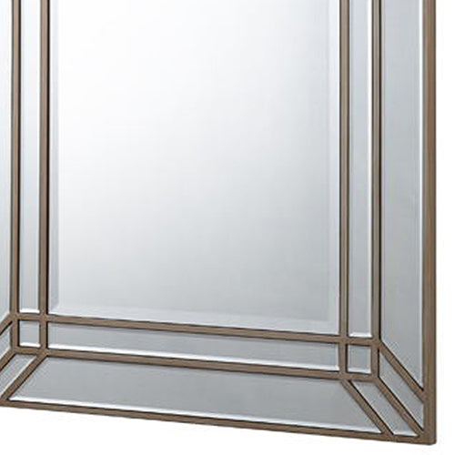 Premium Rectangular Wall Mirror, MDF, Silver Colour