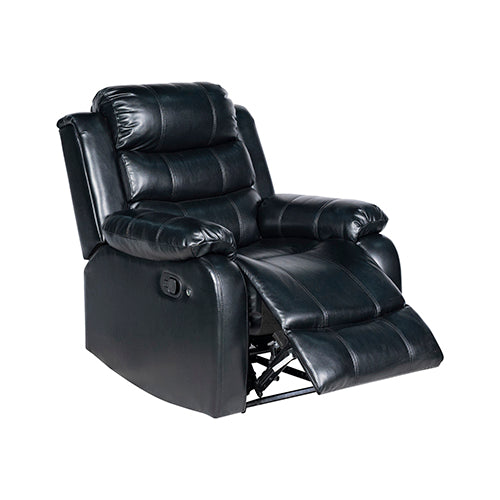 Ultra-Cushioned LED Leatherette Recliner with Multi-Level Recline