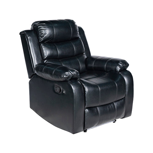 Ultra-Cushioned LED Leatherette Recliner with Multi-Level Recline