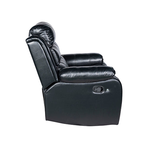 Ultra-Cushioned LED Leatherette Recliner with Multi-Level Recline