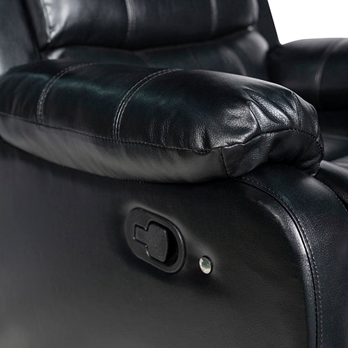 Ultra-Cushioned LED Leatherette Recliner with Multi-Level Recline