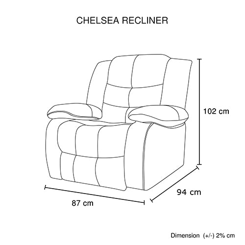 Ultra-Cushioned LED Leatherette Recliner with Multi-Level Recline