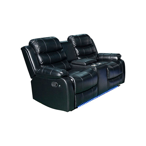 Ultra-Cushioned Leatherette Recliner with LED Light, Chelsea