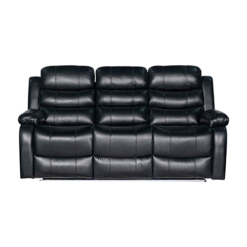 Ultra-Cushioned Leatherette Recliner with LED & Pillow-Top Armrests