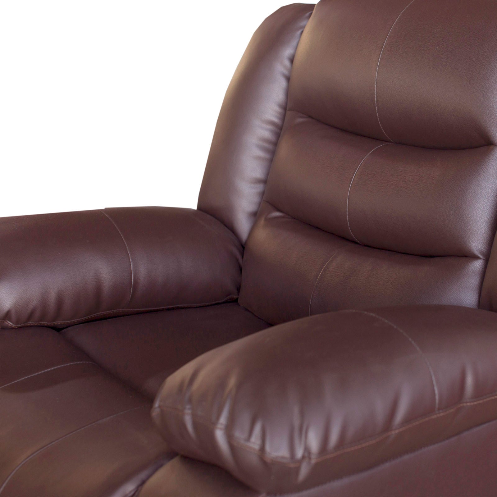 Luxurious Recliner Sofa Chair in PU Leather with Wide Armrests