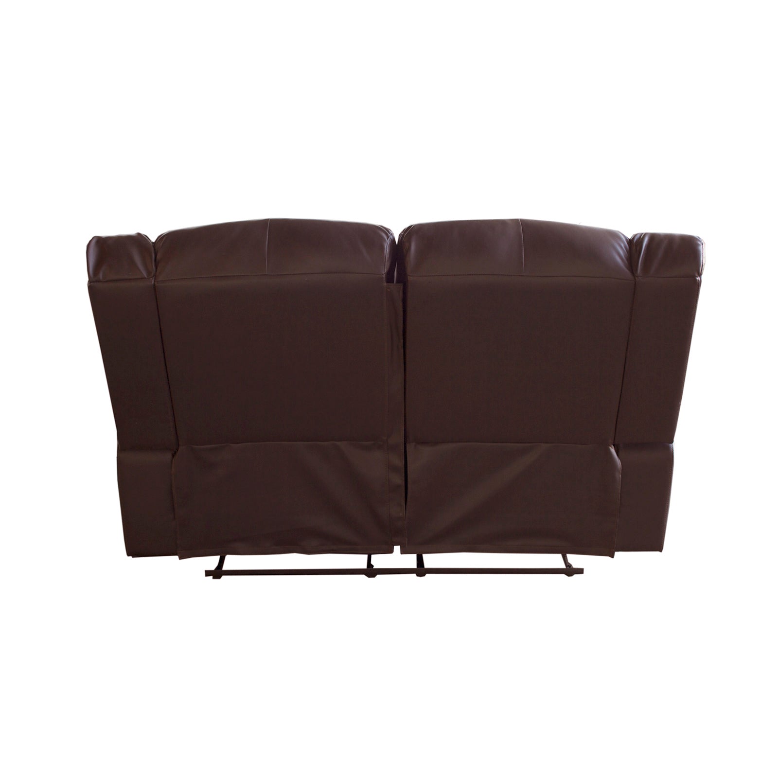 Luxurious 2-Seater Recliner Sofa, Faux Leather, Brown