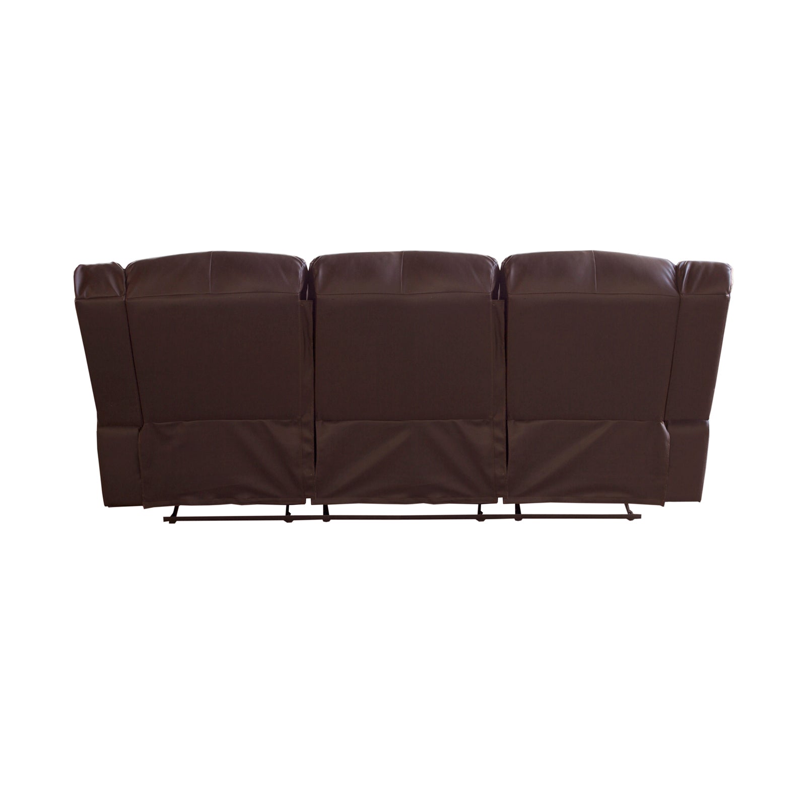 Luxurious 3 Seater Recliner Sofa with Wide Armrest in Brown